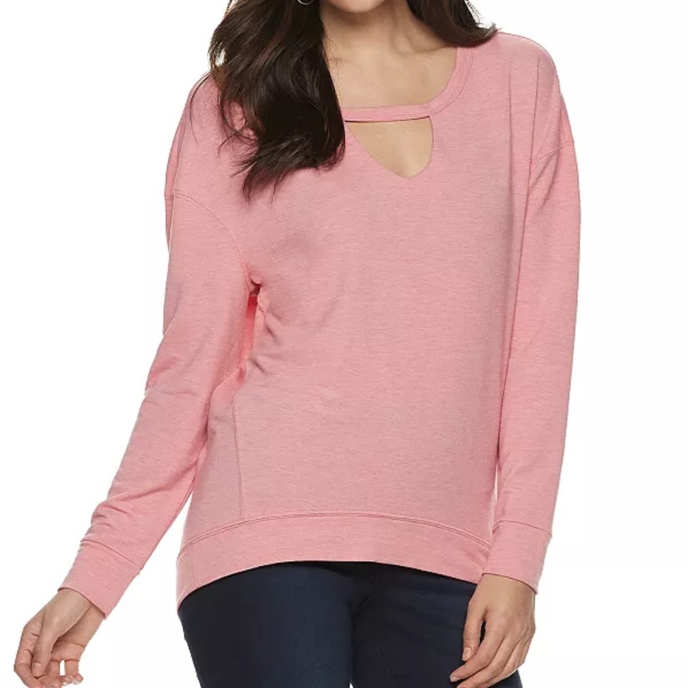 Juicy Couture Sweatshirt Womens Size Medium Pink Heather French Terry